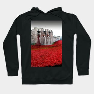 Tower of London Red Poppy Poppies Hoodie